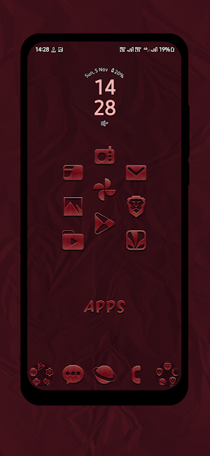 Red Paper Pattern Icon Pack Screenshot 2