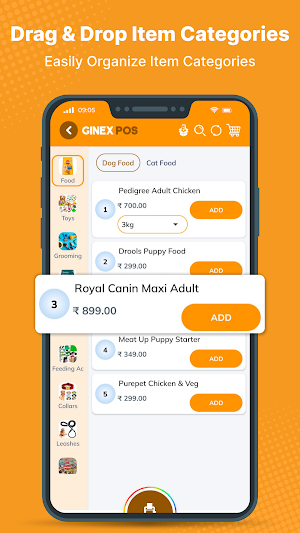Ginex Pet Shop Billing Screenshot 2