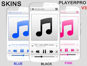 SKIN PLAYERPRO V3 WHITE BLUE Screenshot 1