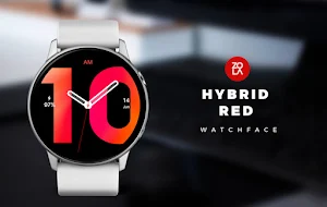 Hybrid Red Watch Face Screenshot 0