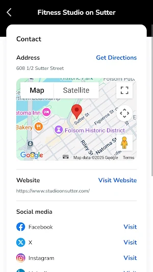 Fitness Studio on Sutter Screenshot 0
