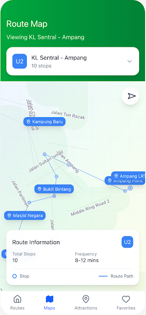 Busway Maps Kuala Lumpur Screenshot 2