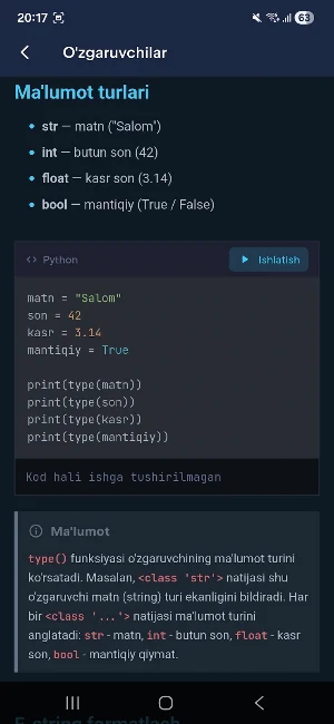 Python Darslari Screenshot 3