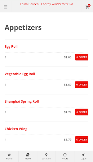 China Garden Orlando Ordering Screenshot 1