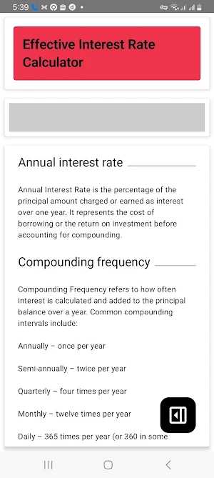 EIR Calculator Screenshot 2