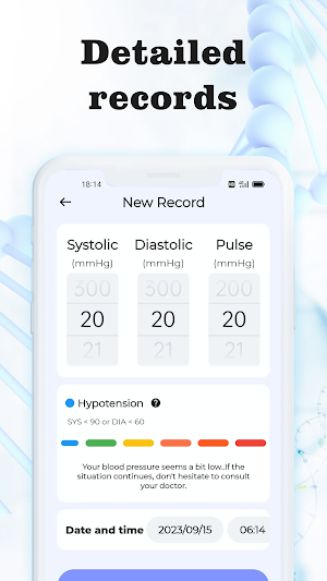 Blood Pressure Recorder Screenshot 1