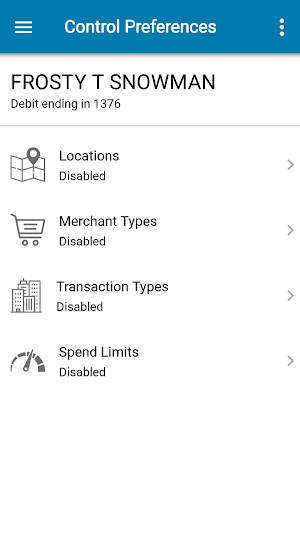 AgFed Debit CardControl Screenshot 2