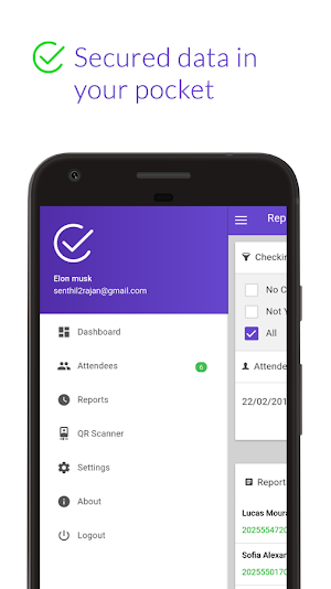 Checkin - Attendance tracker with QR / GPS Screenshot 3