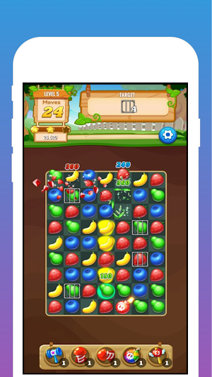 Match-3 fruice puzzle game Screenshot 1