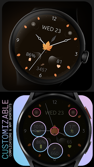 Elegant Autumn watch face Screenshot 3