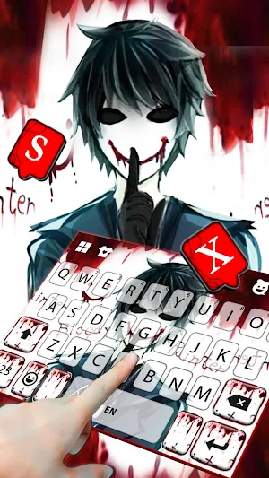 Creepy Bloody Painter Keyboard Theme Screenshot 2