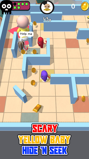 Yellow Scary Baby, Hide & Seek Screenshot 0