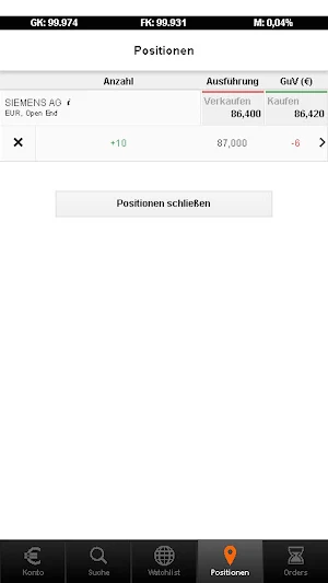 flatex AT CFD2GO Screenshot 3