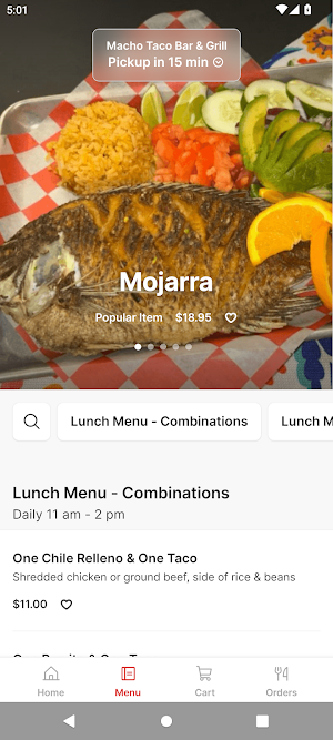 Macho Taco Bar & Grill Screenshot 1