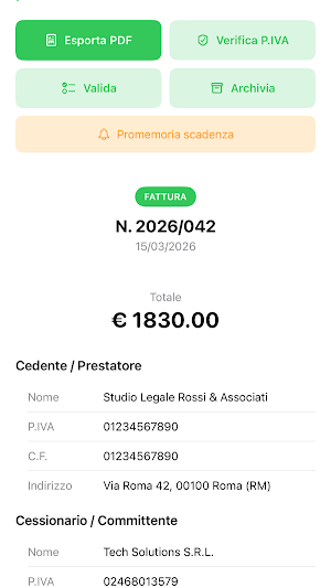 Fattura Elettronica LettoreXML Screenshot 1