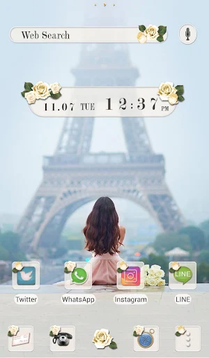 Paris & Girl Theme Screenshot 0