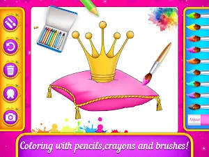 Princess Coloring Book & Drawing Book For Kids Screenshot 1