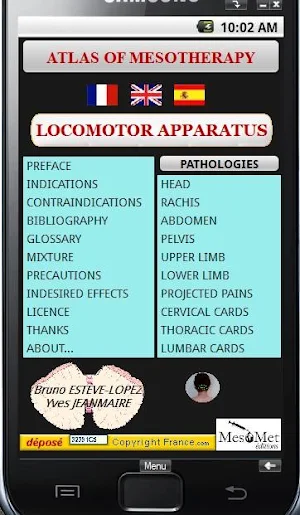 Mésothérapie Pathologies Screenshot 1