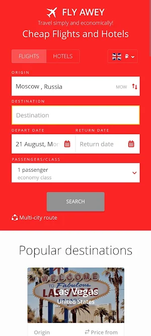 Fly Away - flights and hotels. Screenshot 0