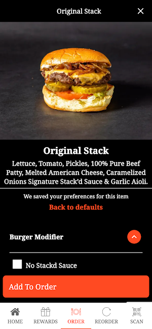 Stack'd Burger NYC Screenshot 2