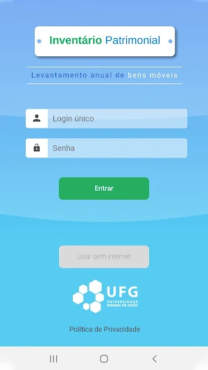 Inventário Patrimonial - UFG Screenshot 1
