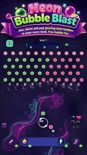 Neon Bubble Blast Screenshot 0