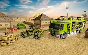 Off-Road Army Vehicle Transporter Truck Screenshot 3