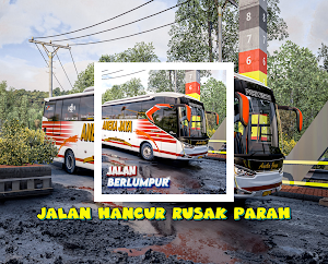 Mod Jalan Rusak Bussid Lumpur Screenshot 0