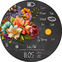 BFF67- Blackboard Art Flower
