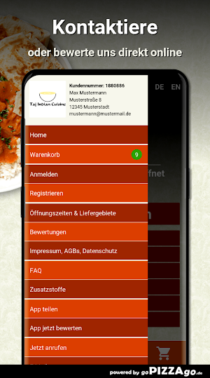 Taj Indian Cuisine Berlin Screenshot 2