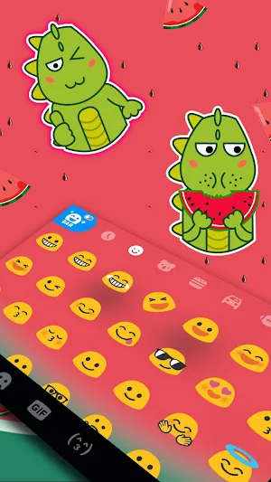 Cute Watermelon Keyboard Theme Screenshot 2