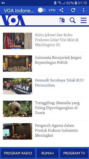 VOA Bahasa Indonesia News Screenshot 1