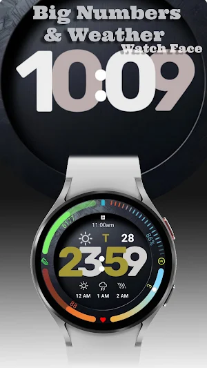 Big No., Weather - Watch Face Screenshot 0