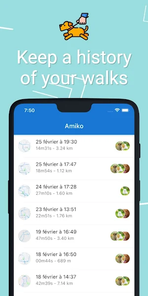 Amiko - Dog walk tracker Screenshot 2