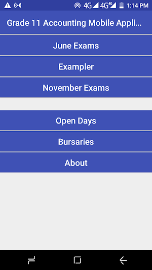 Grade 11 Accounting Mobile Application Screenshot 0