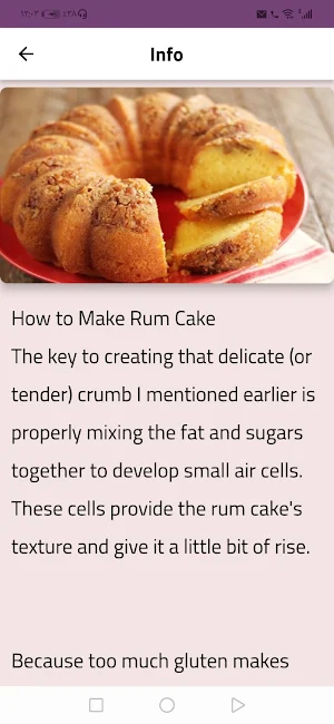 Rum Cake Recipe Screenshot 0