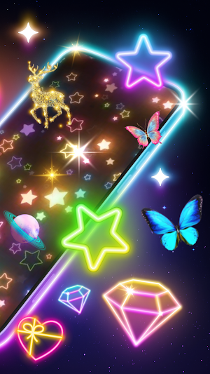Neon Live Wallpaper Glitzy Screenshot 1