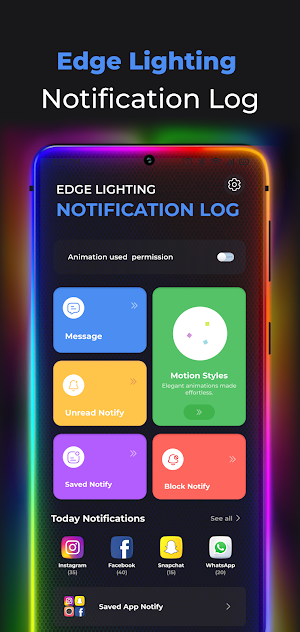 Good Edge Lighting - Noti Save Screenshot 3