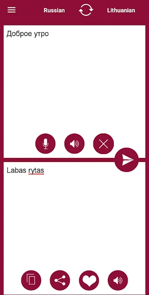 Lithuanian - Russian Translator Screenshot 1