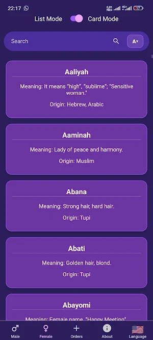 Dictionary of Names Screenshot 1