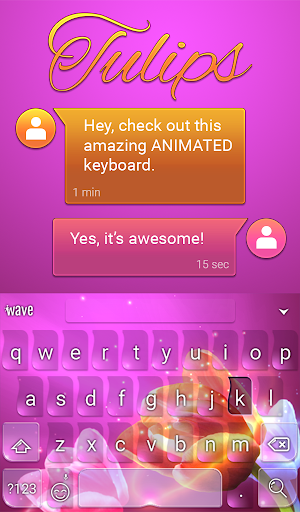 Tulips Animated Keyboard + Live Wallpaper Screenshot 2