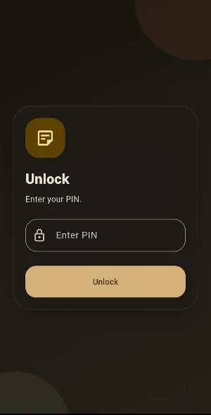 Secure Notes - PIN Lock Screenshot 0
