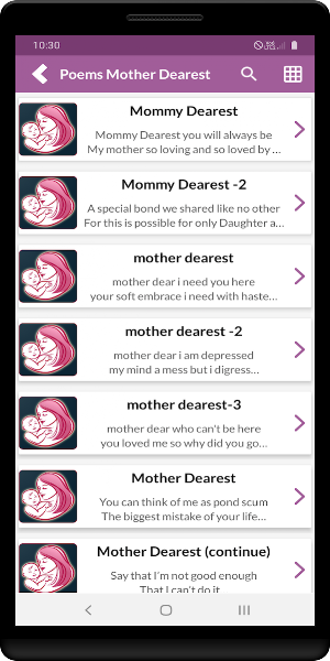 Poems Mother Dearest Screenshot 2