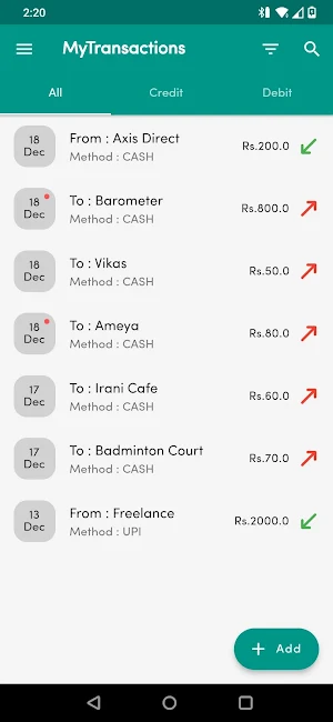 MyTransactions Screenshot 0