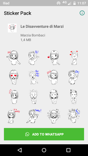 Marzi's misadventures Stickers Screenshot 0