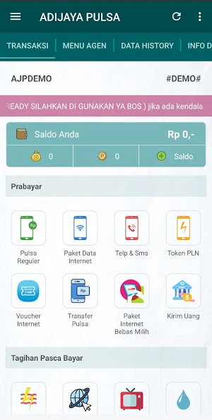 AJP - Agen Pulsa & PPOB Screenshot 1