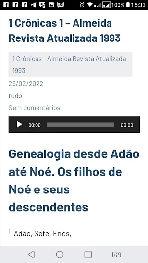 Bíblia em Áudio Almaida ARA Screenshot 0