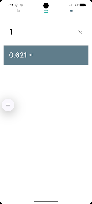 KM Mile Converter Screenshot 1