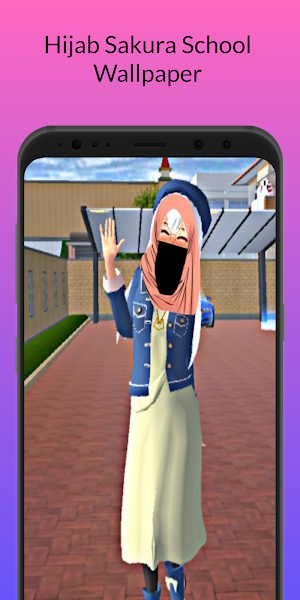Hijab Sakura School Wallpaper Screenshot 1