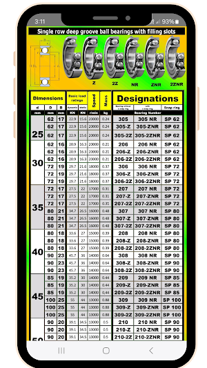 Bearing Master Catalog & Size Screenshot 2